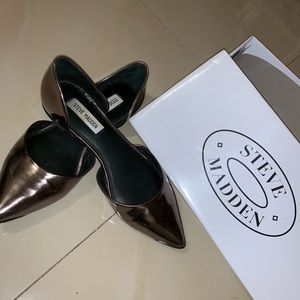 Steve Madden Lorayna Pewter Metallic flats